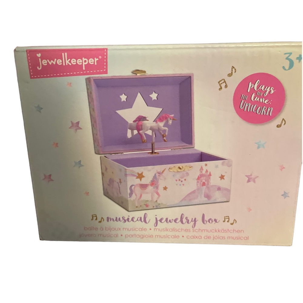 Jewelkeeper Unicorn Jewelry Music box. Brand new, never used, pink and purple